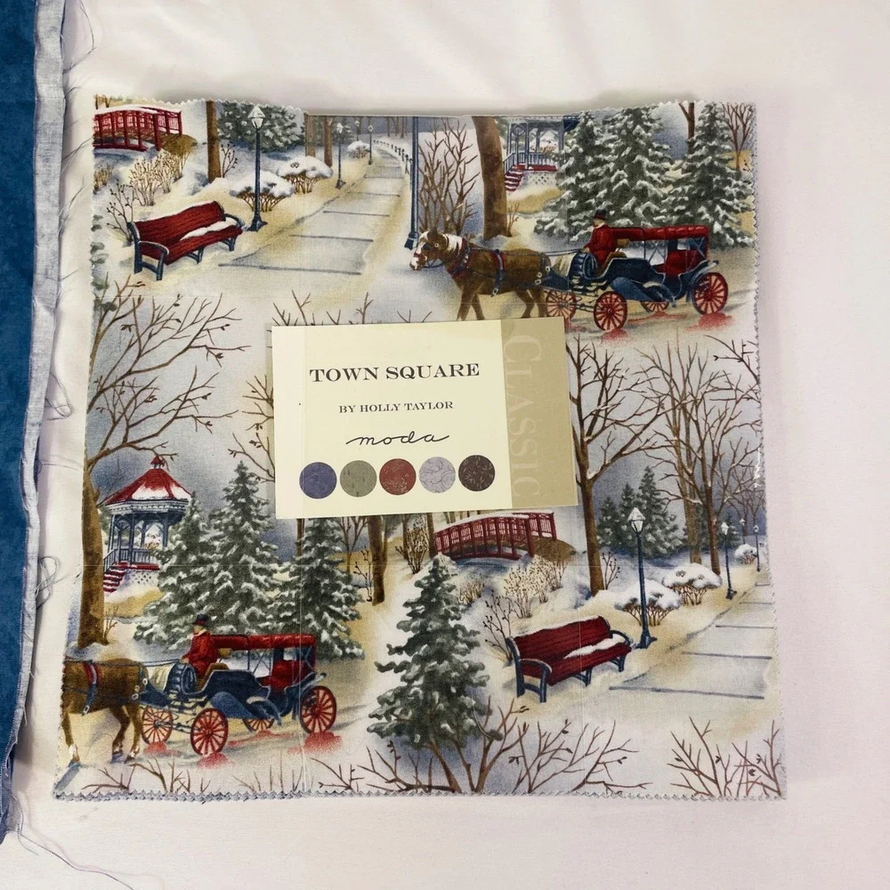 Moda‎ Town Square Fabric Bundle 9.75 yds Winter Christmas Quilt Kit Holly Taylor